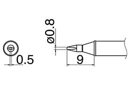 φ0.8mm 交換用コテ先 (EA304AL用)