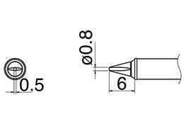 φ0.8mm 交換用コテ先 (EA304AL用)