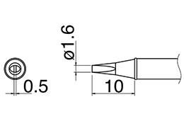 φ1.6mm 交換用コテ先 (EA304AL用)