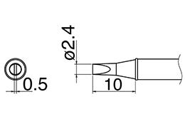 φ2.4mm 交換用コテ先 (EA304AL用)