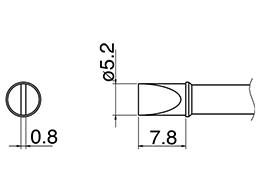 φ5.2mm 交換用コテ先 (EA304AL用)