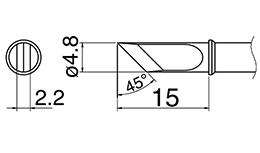 φ4.8mm 交換用コテ先 (EA304AL用)