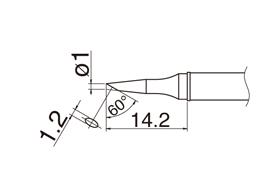 φ1.0mm 交換用コテ先 (EA304AL用)