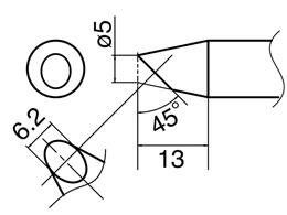 φ0.5mm 交換用コテ先 (EA304AM用)