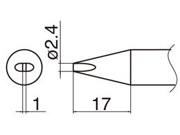 φ2.4mm 交換用コテ先 (EA304AM用)