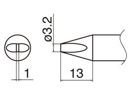 φ3.2mm 交換用コテ先 (EA304AM用)