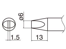 φ6.0mm 交換用コテ先 (EA304AM用)