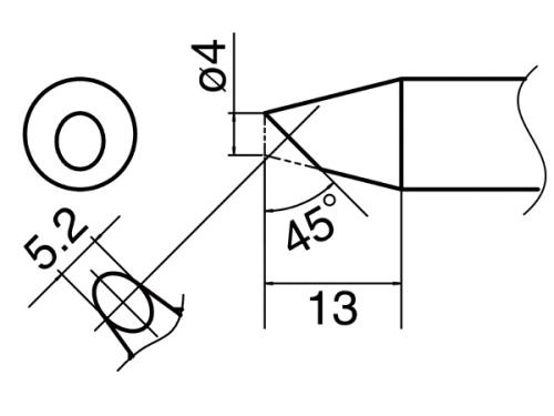 φ0.4mm 交換用コテ先 (EA304AM用)