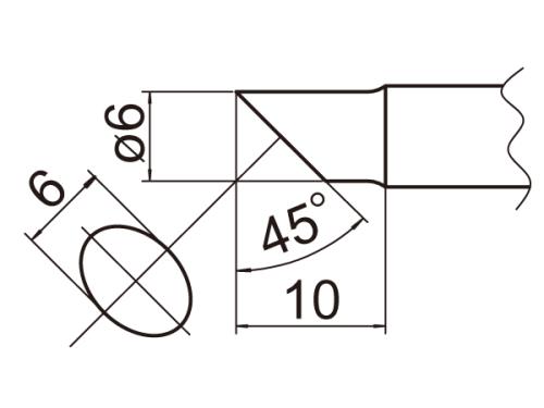 φ6.0mm 交換用コテ先 (EA304AP用)