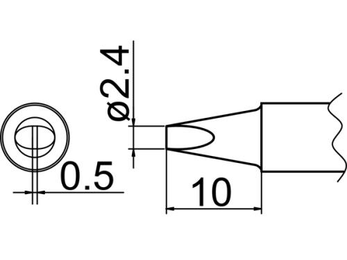 φ2.4mm 交換用コテ先 (EA304AP用)