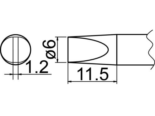 φ6.0mm 交換用コテ先 (EA304AP用)