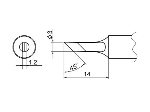 φ3.0mm 交換用コテ先 (EA304AP用)