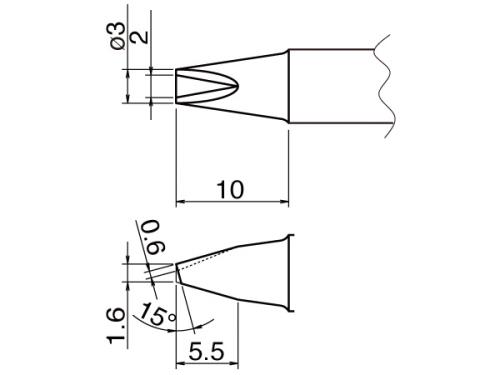 φ3.0mm 交換用コテ先 (EA304AP用)