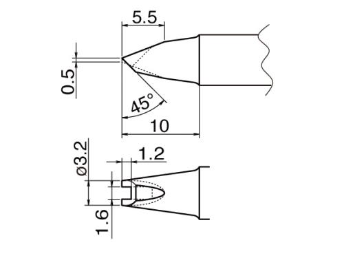 φ3.2mm 交換用コテ先 (EA304AP用)