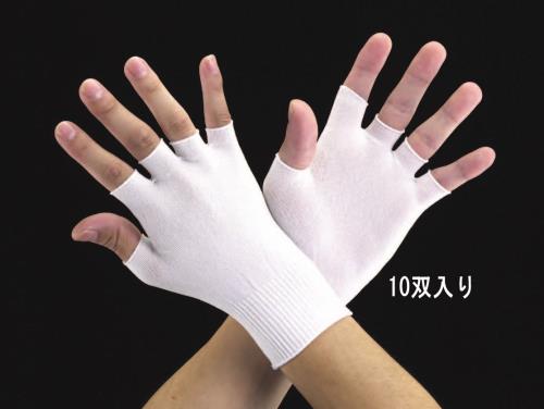 [フリー/140mm]手袋(指出シ･薄手ナイロン/10双)