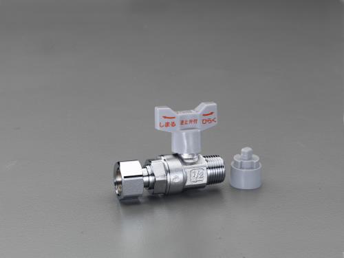 R1/2" xG1/2" 逆止弁付ボールバルブ(片ナット付)