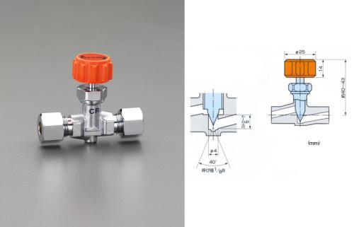 10mmx10mm ニードルバルブ(ストレート型･リング式)
