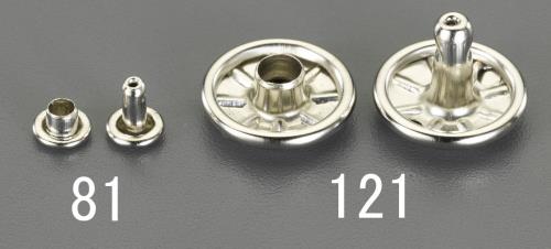 10.5mm 両面大カシメピン (スチールニッケルメッキ/100