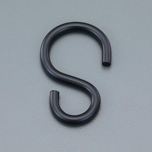 36x3.0mm Ｓフック(マットブラック焼付塗装/3個)