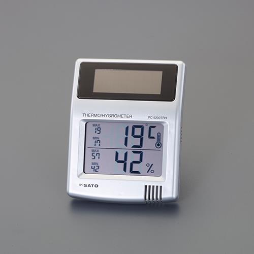 [ソーラーバッテリー] 最高･最低 温湿度計