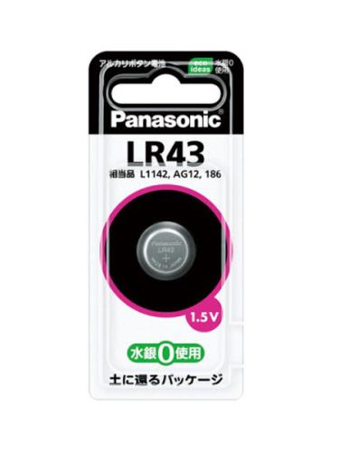 (LR43)  1.5V アルカリボタン電池