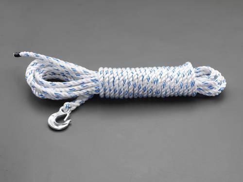 12.7mmx 6m ロープ(フック付)