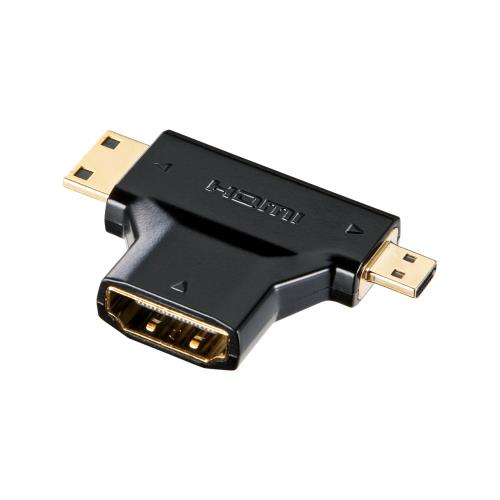 [HDMI-ミニマイクロHDMI] 変換アダプター