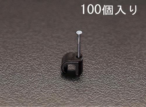 7-10mm 丸型ケーブルクリップ(黒/100個)