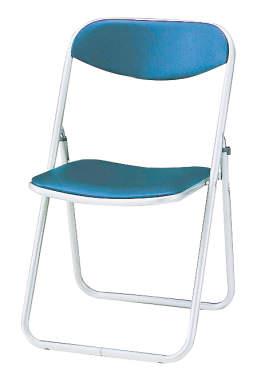 477x495x775mm 折畳ミ椅子(合皮/ブルー)