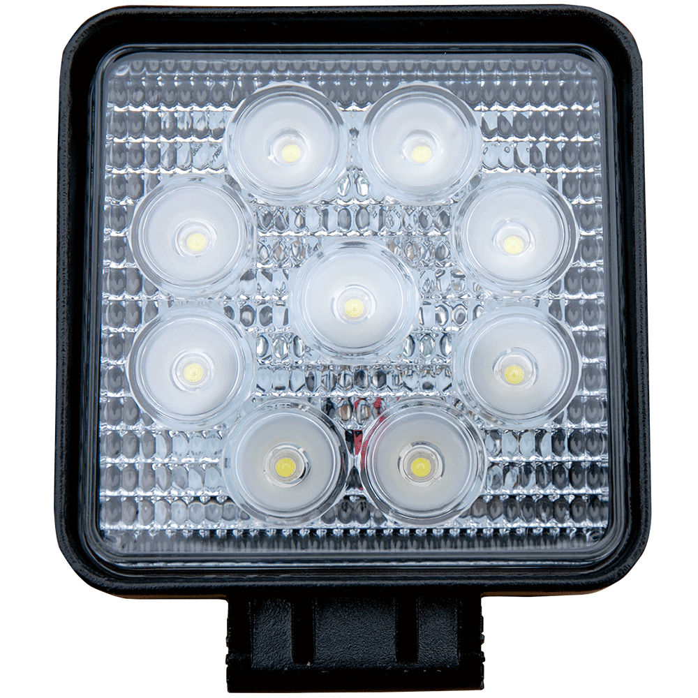 LEDワークライト EF1210-27W (9-32V) 角 (強化ステイ)
